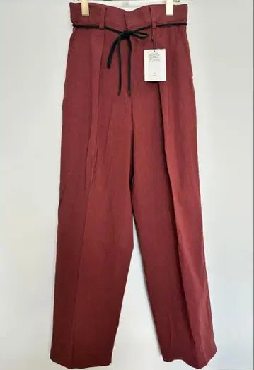 맥피 린넨 레이온 스트레치 하이웨스트 테이퍼드 팬츠 36 사이즈