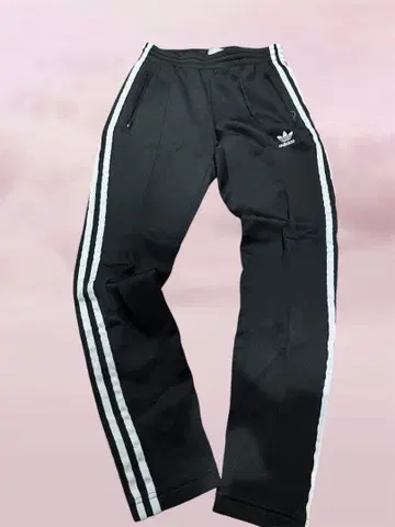 Y2K adidas 블랙 조거 팬츠 스트라이프 밴딩 타입
