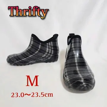 새상품 [슬리프티] 레인 슈즈 체크 캐주얼 데이트 모임 슬림 레그