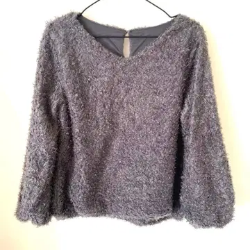 푸들털 크롭 기장 상의