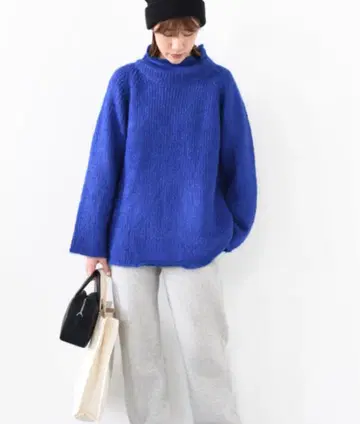 THE SHINZONE 하이넥 모헤어 니트