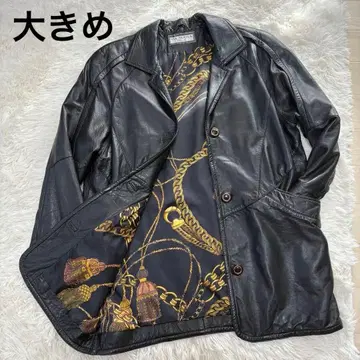 안감이 아름다운 램 가죽 코트 빅 사이즈 롱 86cm [ 새상품급 ]