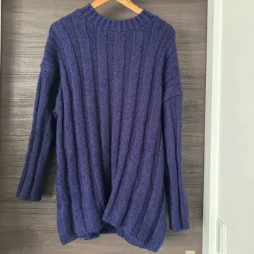 ZARA KNIT 니트 M 사이즈 네이비 넉넉한 미사용 택 포함