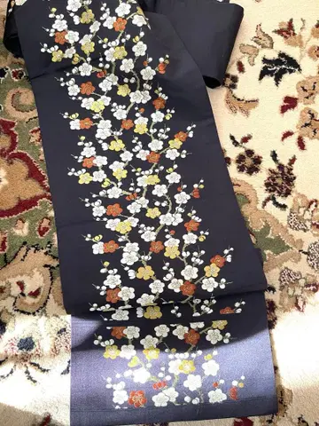 쇼와 레트로 나고야 오비 매화 새상품급