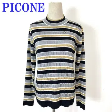 택 포함 새상품 피코네 하이넥 긴팔 니트 보더 40 C4917