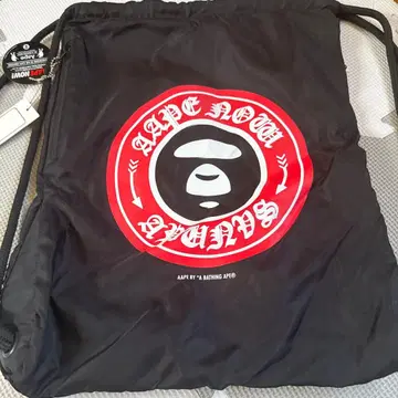 Aape 블랙 드로우 스트링 백