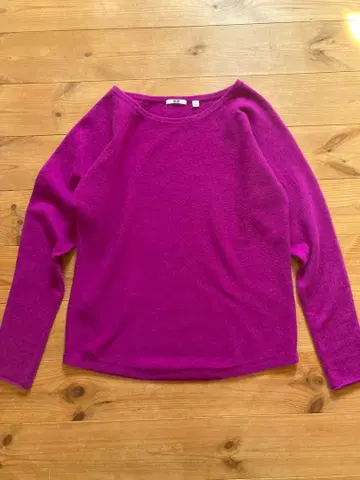 [ 캐시미어 100% ] 유니클로 니트 스웨터 돌먼 슬리브 M 퍼플