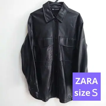 미사용 새상품 ZARA 자라 블랙 가죽 셔츠 자켓