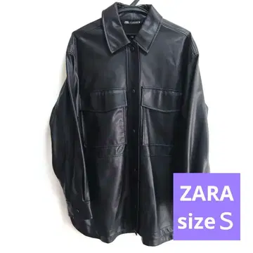 미사용 새상품 ZARA 자라 블랙 가죽 셔츠 자켓