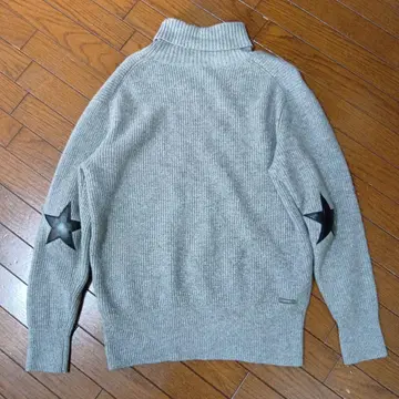 소프넷 스타 패치 터틀넥 캐시미어 혼방 니트