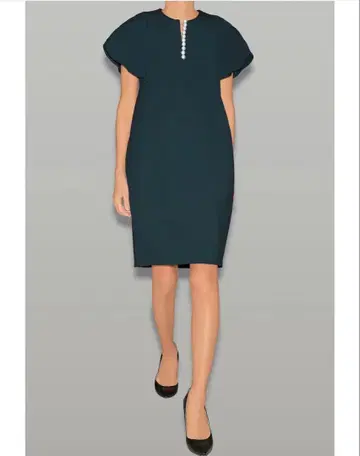 Yokochan 셋업 네이비 38 원피스 자켓 펄