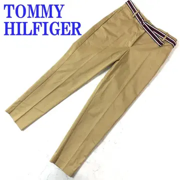 타미힐피거 슬랙스 블랙 코튼 벨트 포함 34 C4922