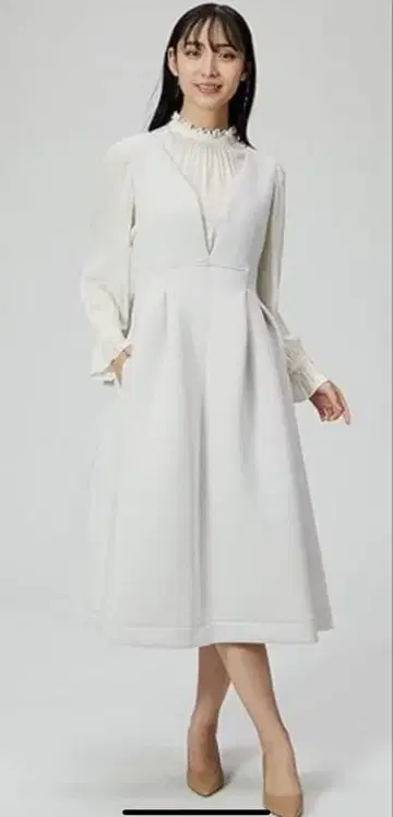 셀포드 분또 점퍼 드레스 38 아이보리 CELFORD