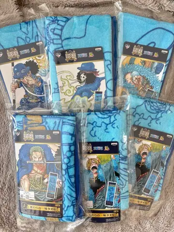 원피스 캐릭터 타월 20주년 6장 세트