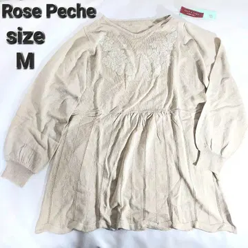 [ Rose Peche ] 여성용/상의/튜닉/베이지/M/자수