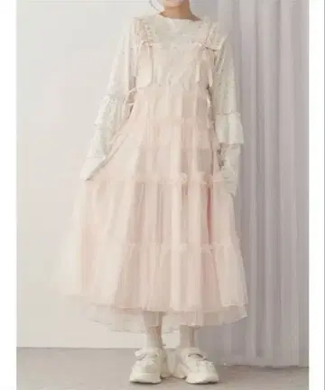튤 드로스트 롱 원피스 merry jenny