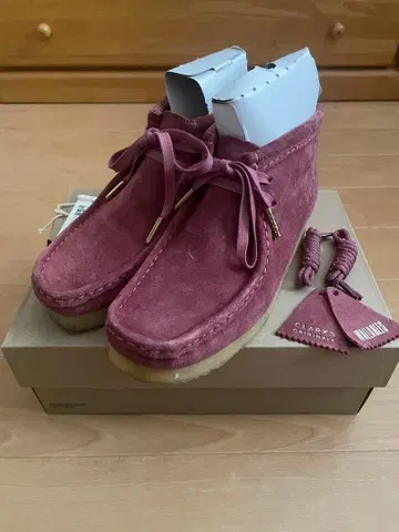 Clarks 왈라비 부츠 37 로즈 핑크 스웨이드