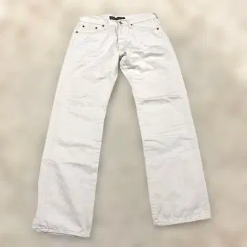 슬로우건 데님 팬츠 스트레이트 아이보리 버튼 플라이 치노 팬츠