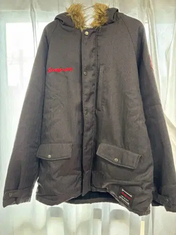 Snap-on 다크 그레이 후드 부착 자켓