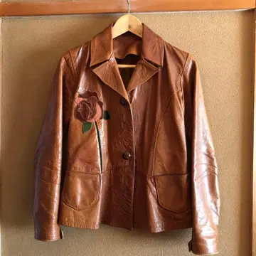 레어 70s 빈티지 이스트 웨스트 가죽 자켓