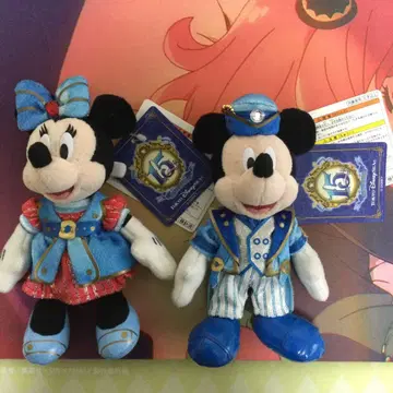 디즈니씨 15주년 인형 배지 세트 미키 미니