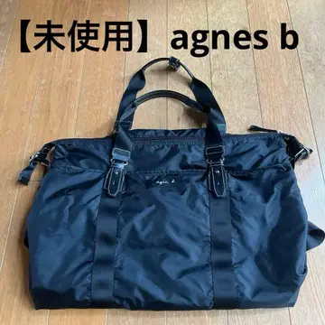[ 미사용 ] agnes b 아그네스 베 보스턴 백 나일론 블랙