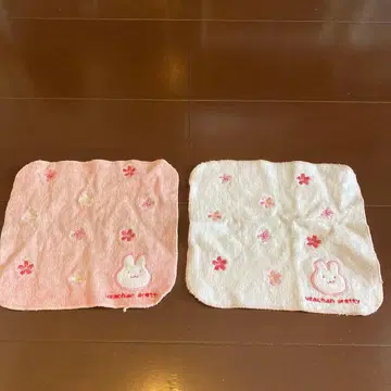 레어! 미사용 토끼 프리티 손수건 2장 세트 마더구스 숲 토끼