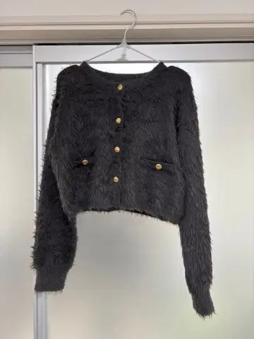 CENEA 샤기 니트 가디건 + 플리츠 스커트 M 사이즈