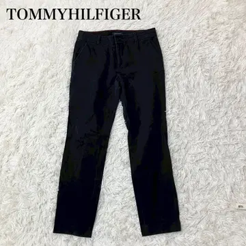 TOMMY HILFIGER 블랙 치노 팬츠 캐주얼 팬츠 돌려입기 무지