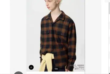 유니클로 JW ANDERSON 브러쉬드 코튼 오버 사이즈 셔츠