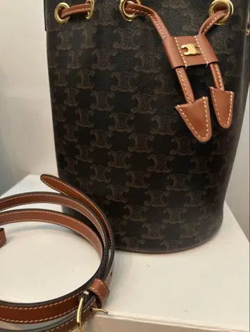 버킷백 브라운/블랙