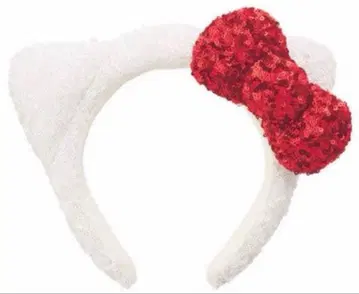 [ 새상품급 ] USJ 유니버셜 키티 스팽글 머리띠 빨간색 리본