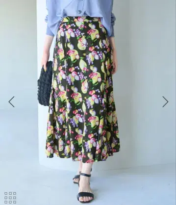 ROPE' PICNIC Tropical Fruits 패턴 머메이드 스커트