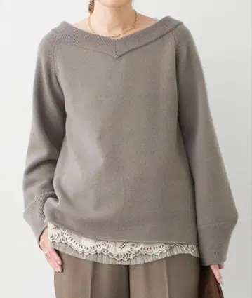 25AW Deuxieme Classe 미들 게이지 V넥 니트