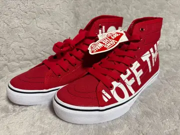 VANS OFF THE WALL 하이컷 스니커즈 레드
