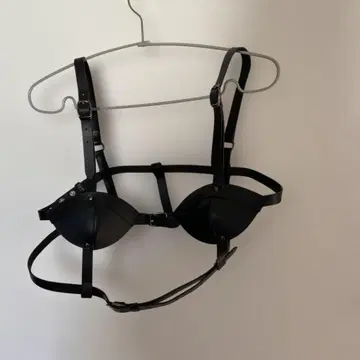 리트머스 하프 라하 가죽 브라 하네스 뷔스티에