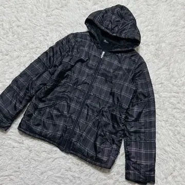 [ c6768 ] 점퍼 네이비 플리스 체크 무늬