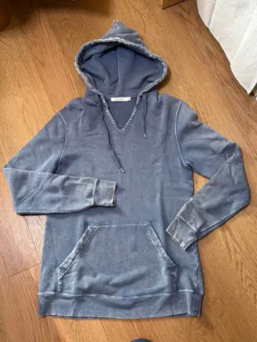 데미지 HUB & SPOKE 블루, 후드 부착 V넥 후드티