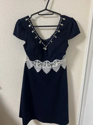 네이비 V넥 드레스 X 사이즈