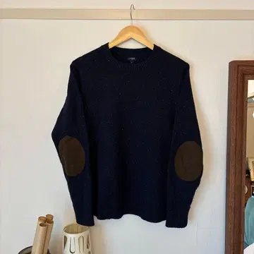 J.CREW 엘보 패치 램스울 스웨터