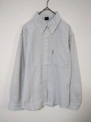 몽벨 긴팔 셔츠 여성용 M 새상품급 화이트 그레이 체크 무늬 윅론