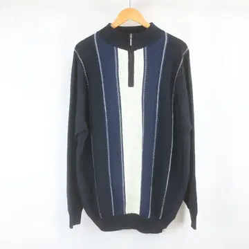 Stacy Adams 하프 지퍼 아크릴 니트 스웨터 구제 의류 XL