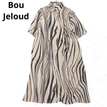 부즈루드 셔츠 원피스 프론트 오픈 반팔 패턴 롱 기장 캐주얼