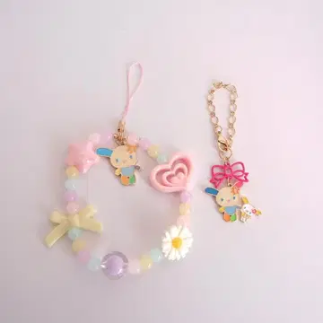 우사하나 아베일 비즈 스트랩 백참 2세트