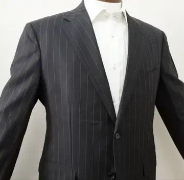 UNITED ARROWS 2B 다크 그레이 스트라이프 수트