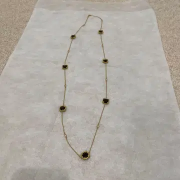 골드 롱 목걸이 브라운 스톤