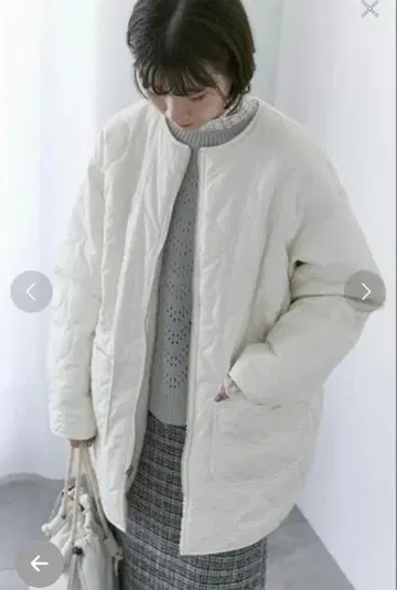 사만사 모스모스 보아 x 퀼트 리버서블 코트