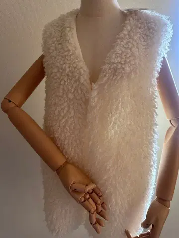 클래식 엘프 새상품 푸들 인조 모피 베스트