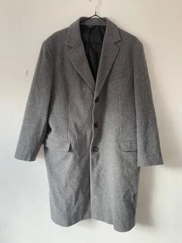 hevo 그레이 체스터 코트 울 혼방 56