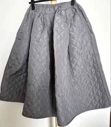 집소피아 퀼팅 스커트 36 그레이